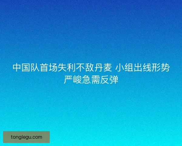 中国队首场失利不敌丹麦 小组出线形势严峻急需反弹